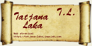 Tatjana Laka vizit kartica